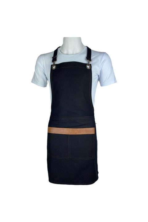 isinigiy Siyah Kot Askılı Önlük