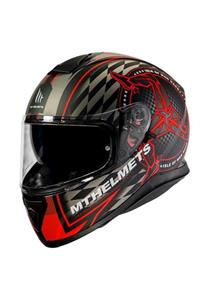 MT Helmets Mt Kask Mt Thunder 3 Sv Isle Of Man B5 Matt Fluor Red