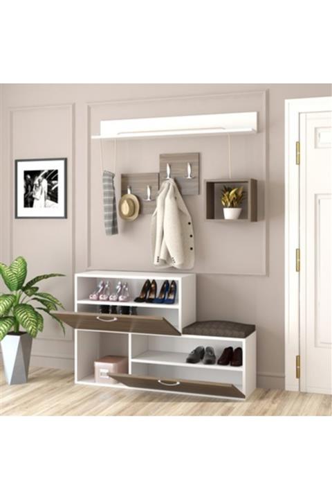 HOMESS Vestiyer Portmanto Ayakkabılık