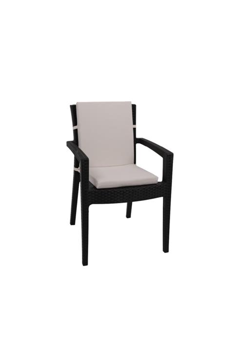 Kuscini Garofano Klasik Yüksek Arkalıklı Sandalye Minderi Krem 45x95