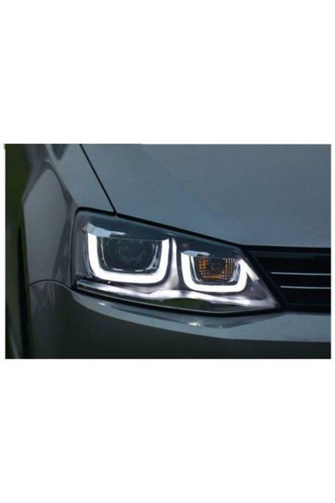 X POWER TUNİNG Vw Jetta 2011 2017 Mk6 Mercekli Çift U Ön Far