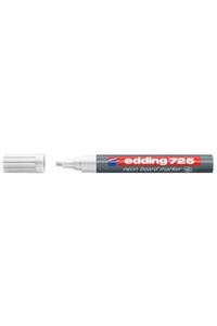 Edding 725 Tahta Kalemi Kesik Uçlu Fosforlu Beyaz (10 Lu Paket)