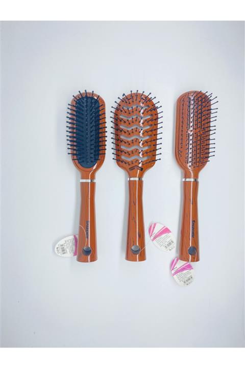 yöndem Ahşap 3'lü Saç Fırçası Tarak Seti