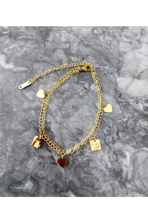 Edda Accessory Paslanmaz Çelik Gold Halhal