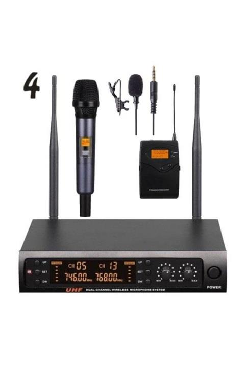 OXID 1 El 1 Yaka Kablosuz Mikrofon Um-670 Set 4