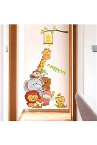 CRYSTAL KIDS Sevimli Hayvanlar Kapı Süsü Bebek Ve Çocuk Odası Duvar Dekoru Sticker Çıkartma