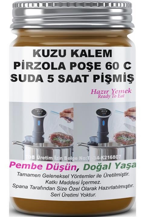 SPANA Poşe 60 C Suda 5 Saat Pişmiş Ev Yapımı Katkısız Kuzu Kalem Pirzola 330 gr