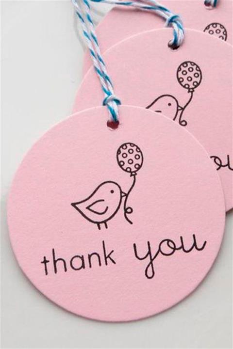 Dekorden Etiket, 100 Adet Thank You Etiket