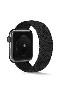 Apple Watch Edition 38 Mm Hasır Örgü Small Beden Kordon Siyah Popsocket
