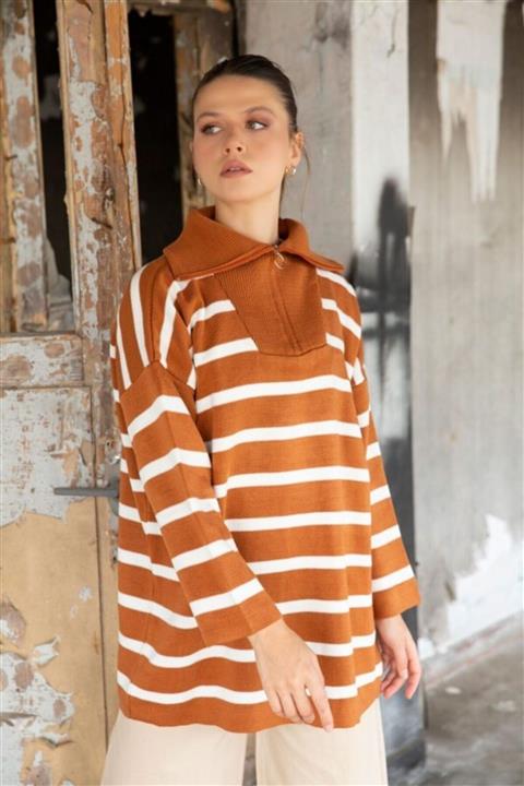 Melike Tatar Fermuarlı Kazak