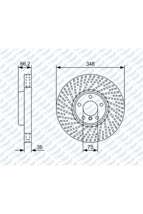 Parçafoni Fren Dıskı On Sol 348mm Bmw F10 2010-2016 F01-f02-f03-f04 2012-2018