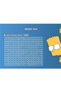 MARSİLYA Simpsons Kumbara Üstü Para Biriktirme Stickerı (sadece Sticker) 5000tl Biriktirme