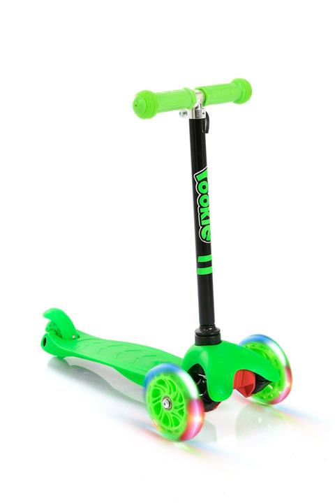 Rookie Yeşil 3 Tekerlekli Led Işıklı Scooter
