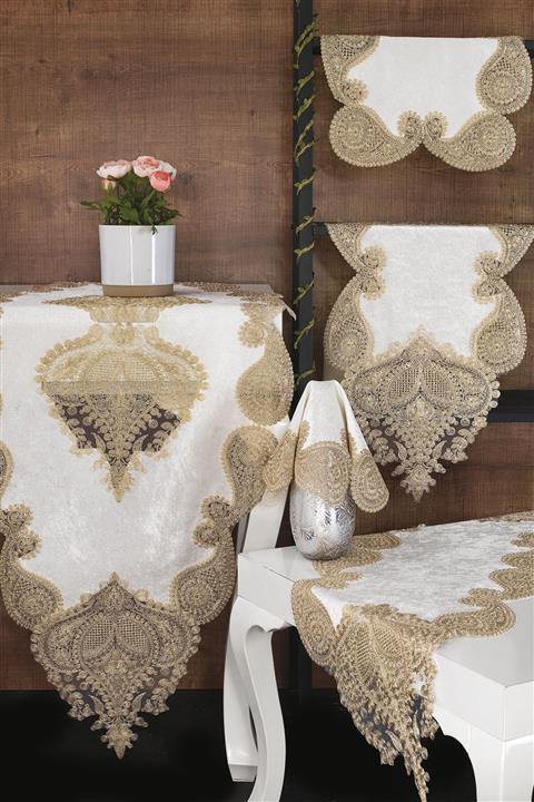 Çeyiz Diyarı Evla Kadife Salon Takımı 5 Parça