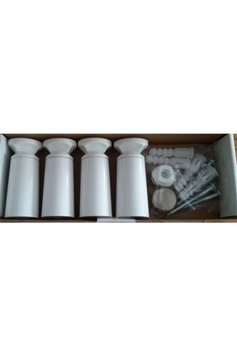 Radiva Havlupan Montaj Seti 4'lü Beyaz Kör Tapalı