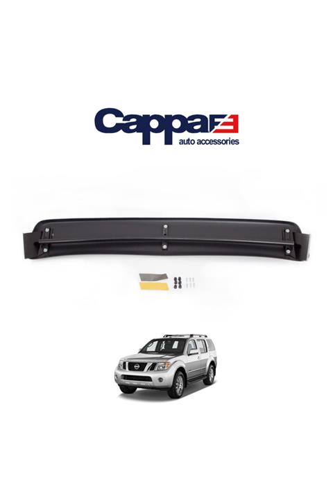 Cappafe Nissan Pathfinder Ön Cam Güneşliği Siperlik Vizör Şapka Akrilik (Abs) Piano Black 2005-2014