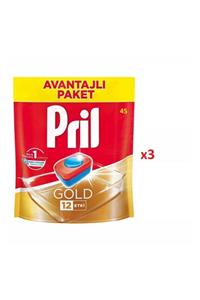 Pril Gold 45'li Bulaşık Tableti (3 Adet )