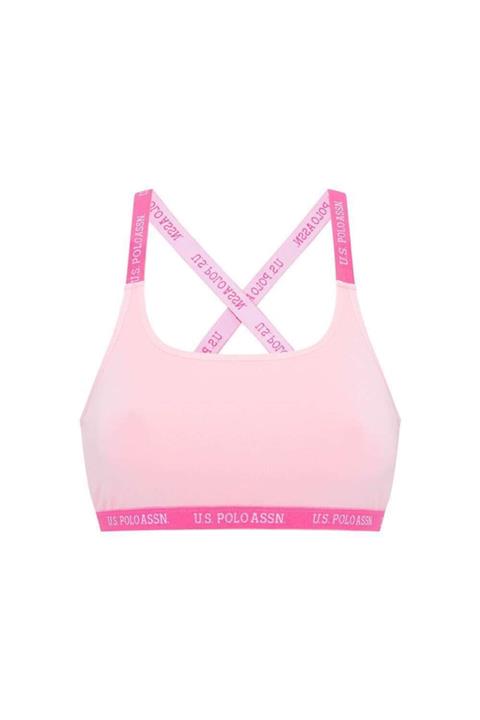 U.S. Polo Assn. Kadın Pembe Çapraz Askılı Büstiyer