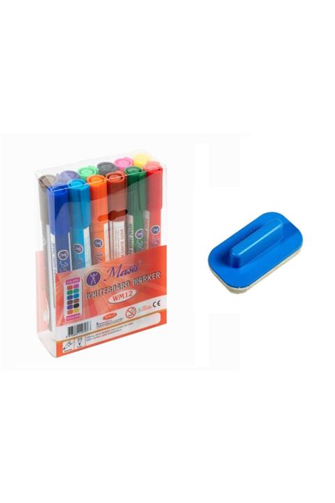 hobi market art Hobi Market Art White Board Marker Tahta Kalemi Seti 12 Renk