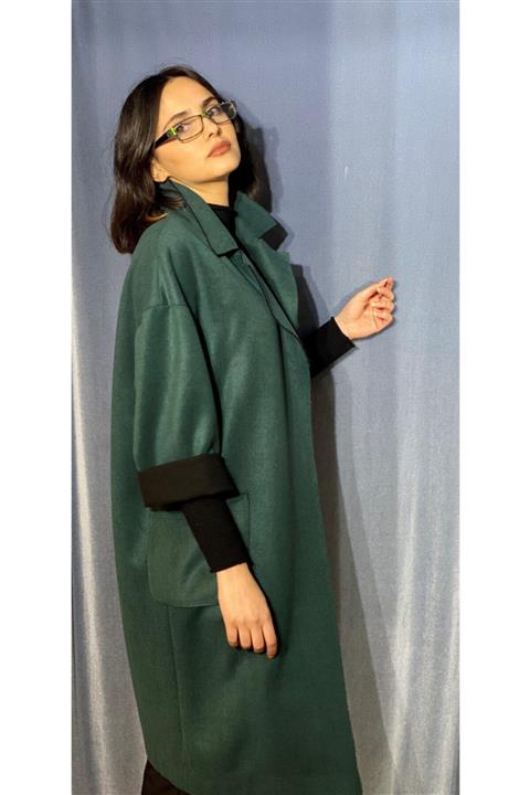 BOUTIQUE ATELIER Kadın Yeşil İnce Palto