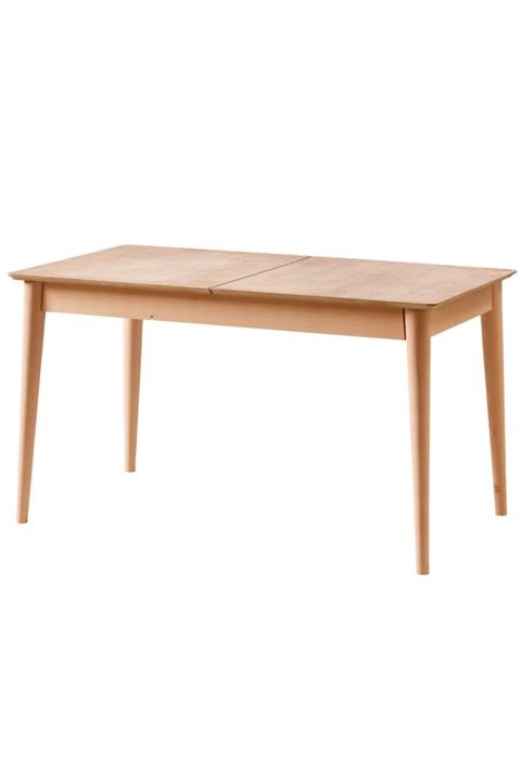 Bendegan Retro Ilaveli Dikdörtgen Masa Cilasız Ham Ahşap