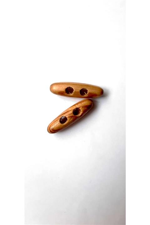 İMREN AKSESUAR Düğme Tahta 4 Cm 1 Paket 10 Adet