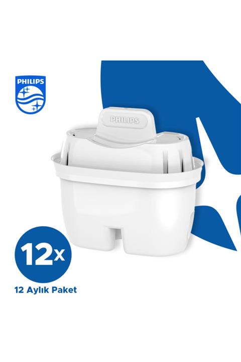 Philips Su Arıtıcı Özellikli Sürahi Filtresi 12'li (ON İKİLİ) Diğer Marka Sürahilerle Uyumlu