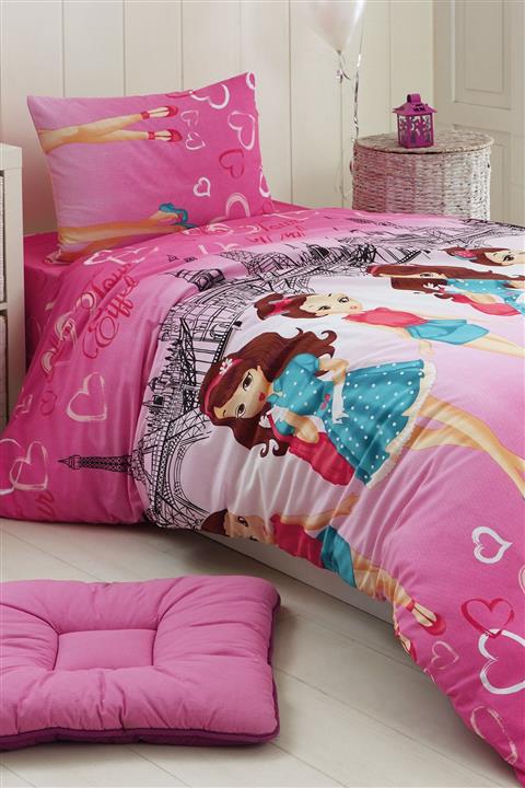 SENLİFE Prenses Pamuklu Ranforce Çocuk Nevresim Takımı Tek Kişilik