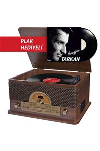 Ion Superior Lp Ahşap Hoparlörlü Pikap Ve Tarkan Plak