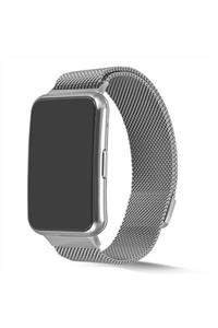 Huawei Watch Fit Kordon Akıllı Bileklik Kordonu Metal Örgü Hasır Krd-01 Kayış Bileklik