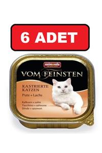 Animonda Vom Feinsten Kısırlaştırılmış Kedi Hindi Ve Somonlu Kedi Konserve Yaş Mama 6 Adet 100 Gr