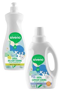 Siveno %100 Doğal 2'li Set Çamaşır Sabunu 750 Ml Ve Bulaşık Sabunu 500 Ml