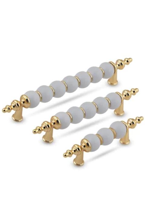 Asil Metal Polimer Modern Lüks Mobilya Dolap Çekmece Kulpları 64 Mm Altın