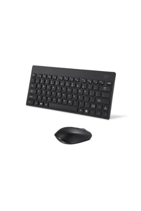 POLYGOLD Siyah Teknomarketim  Smart Tv Ve Pc Uyumlu Mini Kablosuz Klavye Mouse Seti Pg8030