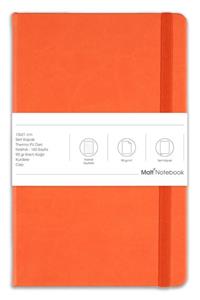 Matt Notebook 13x21 Lastikli Defter Noktalı Turuncu