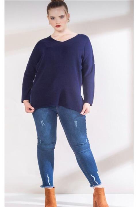 RMG Bayan Lacivert Triko Kazak 6880