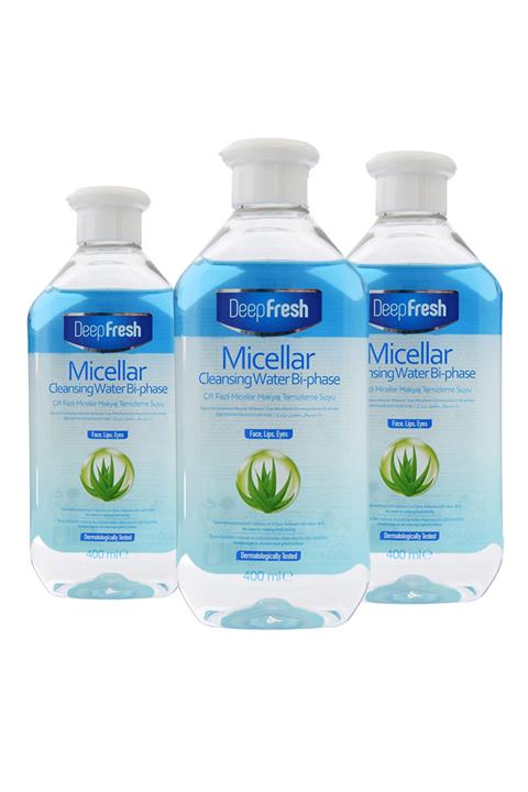 Deep Fresh Micellar Çift Fazlı Makyaj Temizleme Suyu 3 X 400 Ml