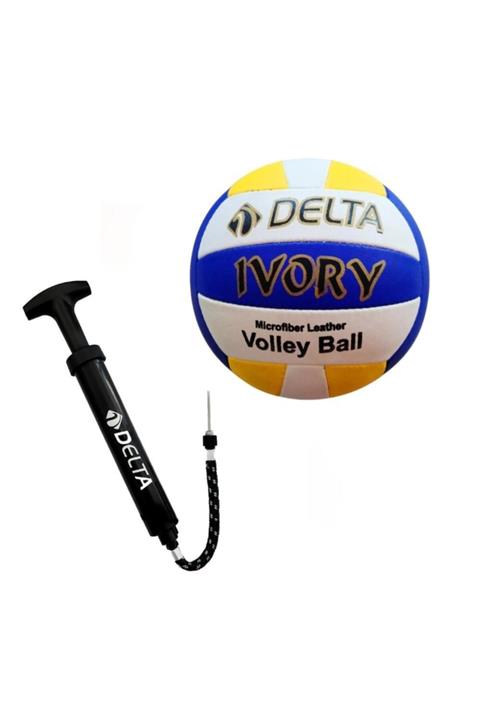 Delta Ivory El Dikişli 5 Numara Voleybol Topu + Top Pompası