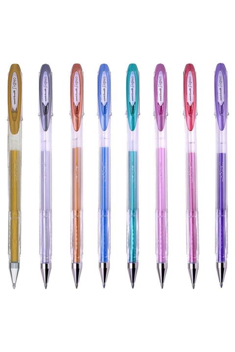 Uni -ball Signo Noble Metal 0.8 Jel Kalem 8'li Set