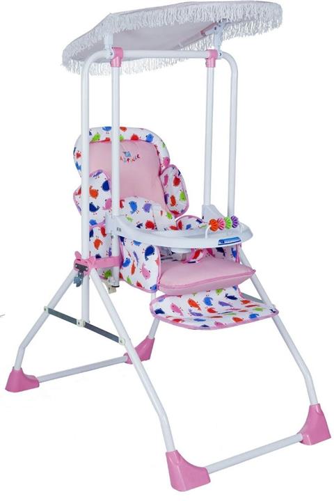 Taşpınar Pembe  Tam Yatarlı Bebek Salıncağı