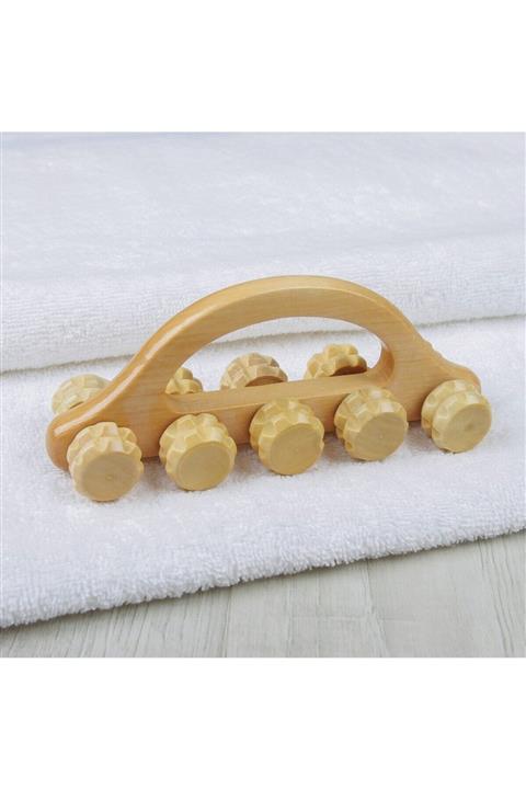 Hormiga Ahşap 10 Tekerlek Silindir Toplu Tüm Vücut Masaj Aleti