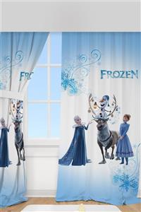 Homamia Fon Perde Çift Kanat Frozen Elsa