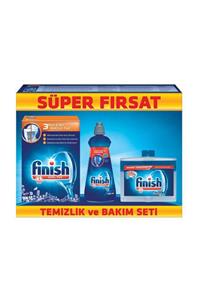 Finish Fınısh Tuz 500 Gr + Parlatıcı 400 Ml + Makine Temizleyici  250 Ml Set