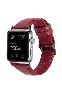 noktaks Apple  Uyumlu Watch 44mm Luxury Leather Deri Kordon Akıllı Saat Kordonu