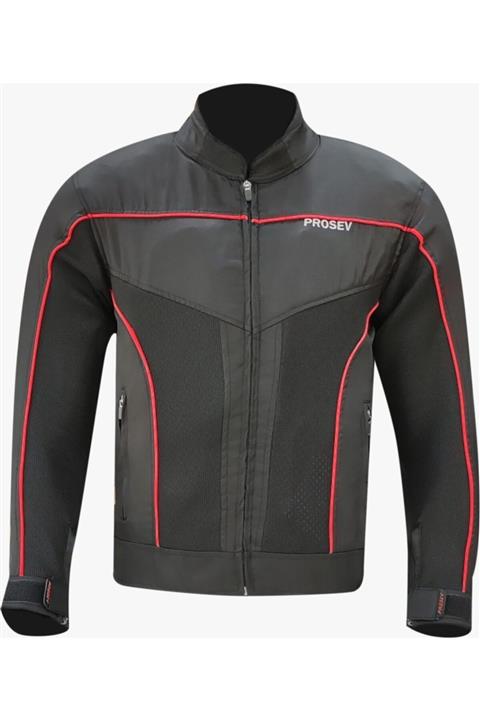 Prosev Roadicon Yazlık Fileli Motosiklet Montu (siyah-kırmızı)