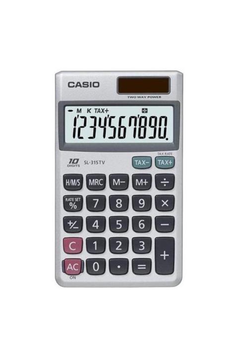 Casio Sl-315-tv 10 Hane Hesap Makinesi Sl-315tv-w-dp(Ph)