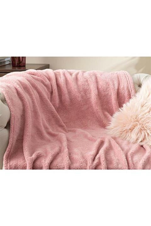 Mulberry Wellsoft Battaniye, Televizyon Battaniyesi,peluş, Polar Battaniye,çift Kişilik 220*230 Gül Kurusu