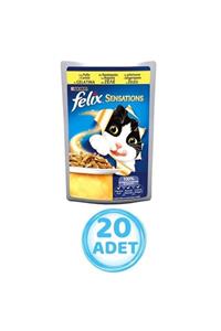 Purina Felix Felix Sensations Jellies Tavuklu Ve Havuçlu Yaş Kedi Maması 100 Gr ( 20 Adet )