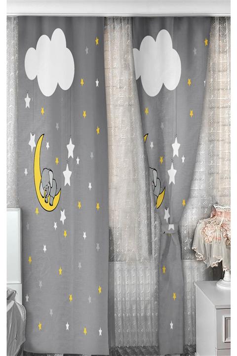 Bebişim Filli Çocuk Odası Fon Perde