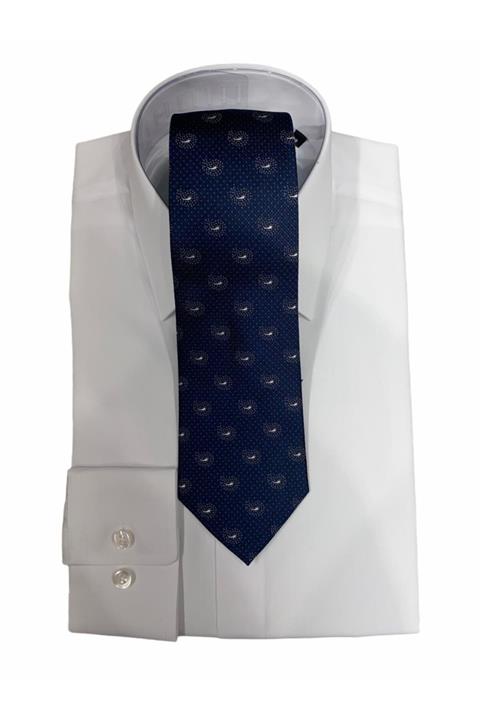 Sarar Lacivert Şal Desen Ipek Kravat